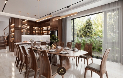 Địa chỉ thiết kế, thi công nội thất gỗ óc chó tại Phú Thọ